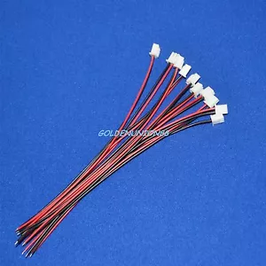 Conector de 2 pines JST XH de 10 piezas con cable UL1007 24AWG de 150 mm de largo para batería hágalo usted mismo - Imagen 1 de 5