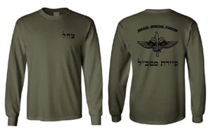 Israeli Army military Green tee, Israel special force IDF Black design T-shirt - Picture 1 of 2
