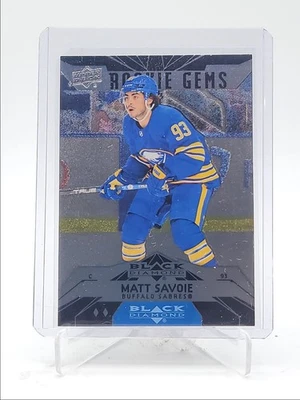 MATT SAVOIE 2023-24 UPPER DECK BLACK DIAMOND ROOKIE GEMS RC Q5902 - Image 1 of 2