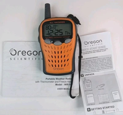 Oregon Scientific WR110 All Hazards Emergency Weather Radio w/  Thermometer - Image 1 of 4