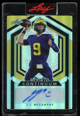 2023 Leaf Metal J.J. McCARTHY #MC-192 Rookie Continuum Auto RC #39/221 - Encased - Image 1 of 2