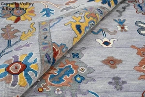 Oushak Handgeknüpft 8x10, 9x12, Vorleger Teppich für Zuhause, Schlafzimmer, Wohnzimmer - Bild 1 von 8