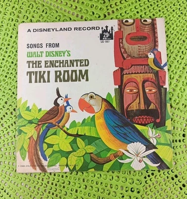 Walt Disney's Songs From The Enchanted Tiki Room 1ST PRESS 1968 7" Vinyl 45 EP  - Image 1 of 4