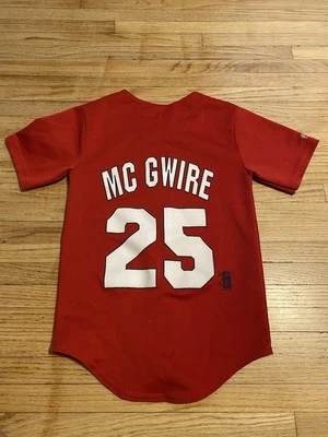 Camiseta De Colección Cardenales de San Luis Roja Majestuosa MLB Niño S McGwire #25 STL Foto 1 de 4