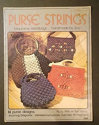 Borsetta macramè stringa come libro per creare borse Vol II Bk 7107- 14 disegni - Immagine 1 di 4