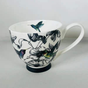 Portobello von Inspire bunte KOLIBRIS & schwarze Blumen Bone China 16 Unzen Tasse - Bild 1 von 21