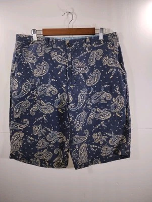 Pantalones Cortos Polo Ralph Lauren Para Hombres 34 Cachemira Frontal Plano Bolsillos Cortados Azul Foto 1 de 4