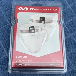 McDavid 3110 Atheltic Supporter Jockstrap  White  28"-30" Waist  Small   2 count - Picture 1 of 2