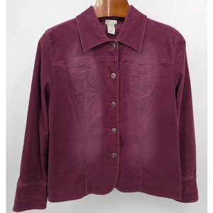 Vintage Red Corduroy Long Sleeve Button Down Fashion Bug Top Size XL - Picture 1 of 5
