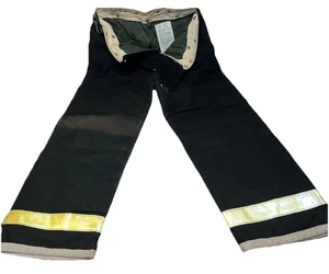 90’s 1990 Globe Firefighters Pants Hose Turnout 34Wx32L Black EMS Tow - Bild 1 von 14