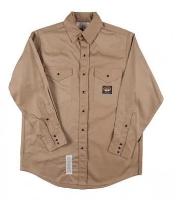 RASCO FR 2X 7oz Khaki Fire Retardant Shirt FR750 - Image 1 of 4