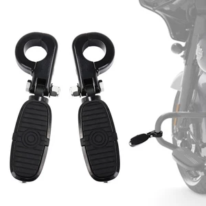 Clavija de barra de choque de carretera de 1-1/2" 38 mm y soporte CNC para Harley Honda Yamaha Suzuki - Imagen 1 de 9