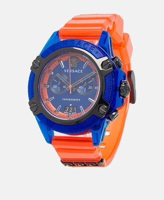 Versace VEZ700922 Icon Active relógio unissex cronógrafo policarbonato 45mm 3ATM - Imagem 1 de 4