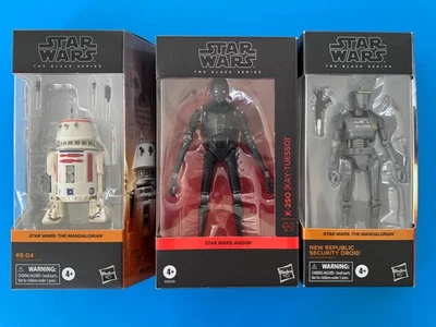 Hasbro Star Wars Black Series 6" R5-D4, K-2SO & New Republic Security Droid-MISB - Image 1 of 4