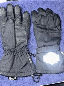 Harley Davidson Gore-Tex Gloves Size Small Motorcycle Winter Black Mens - Picture 1 of 6