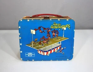 Original HARLEM GLOBETROTTERS METAL LUNCHBOX With Matching Thermos 1971 - Picture 1 of 18