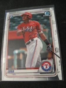 BAYRON LORA 2020 Bowman Chrome Prospects #BCP-52 1st Bowman Texas Rangers - Picture 1 of 2