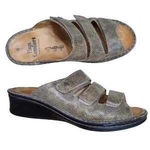 Sandalias de cuña Finn Comfort de cuero para mujer talla 7,5 EE. UU.  - Imagen 1 de 9
