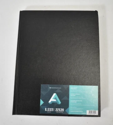 Art Alternatives Black Hardbound Sketch Book 8.5" x 11" AA75122 110 Sheets - Image 1 of 4