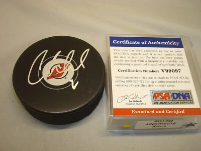 Cory Schneider Signed New Jersey Devils Hockey Puck Autographed PSA/DNA COA 1A - Image 1 of 3