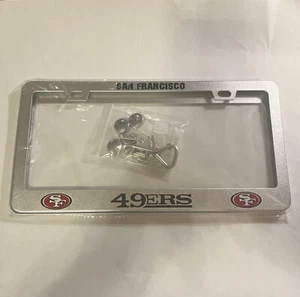 San Francisco 49ers-(2) License Plate Frames-Silver-Aluminum-Very Cool! - Picture 1 of 1