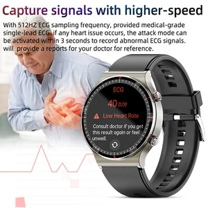 Smart Watch ECG Heart Rate Blood Oxygen Sleep Health Monitor Activity Tracker 1x - Picture 1 of 16