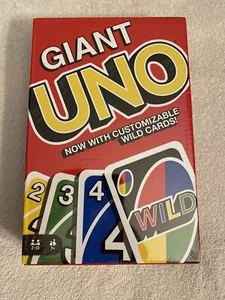 UNO Giant Card Game Mattel 7.4" X 10.1" Actual Size Limited New Sealed - Picture 1 of 9