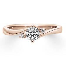 0.60 Ct IGI GIA Lab Created Round Cut Diamond Women Wedding Ring 14k Rose Gold