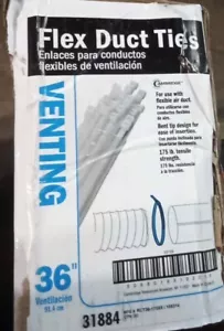 Paquete de 25 Cambridge blanco 36" cable cremallera correa de amarre 175 lb (LOTE DE 2) - Imagen 1 de 4