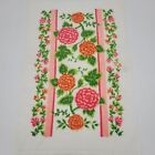 Vintage Irregulars Hand Towel Pink Orange Flowers Floral 24' x 15.5' Made in USA