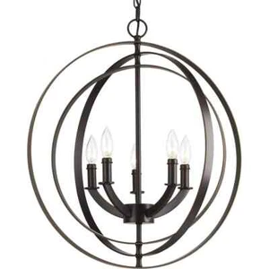 Progress Lighting P3841-20 Equinox Chandelier Antique Bronze - Picture 1 of 3