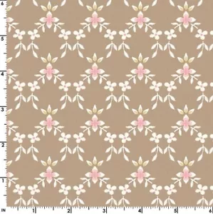 AUSVERKAUF - 1+YD "GRACEFUL MOMENTS" VERGISSMEINNICHT SPALIER BRAUNER STOFF -- MAYWOOD - Bild 1 von 1