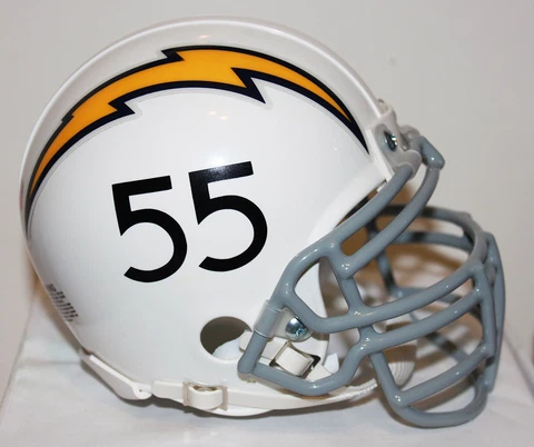Junior Seau San Diego Chargers Throwback Custom Mini Helmet Cover