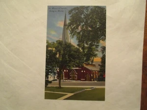Postal de Bangor Maine Iglesia de Santa María ME - Imagen 1 de 2
