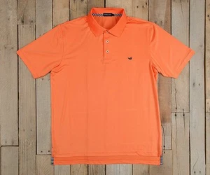 NWT Southern Marsh Men's Bermuda Performance Light Orange Polo Shirt Small - Picture 1 of 1