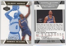 2007-08 Topps Co-Signers Gold Blue /89 Dominic McGuire Gilbert Arenas Rookie RC