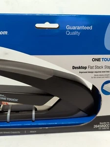 Grapadora de escritorio Quill Brand One-Touch Plus 30 hojas pila plana negra - Imagen 1 de 5
