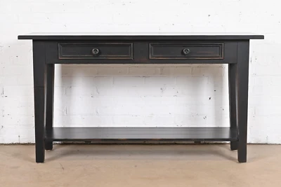 Aparador Ethan Allen Shaker de arce ebonizado servidor buffet o mesa consola Foto 1 de 4