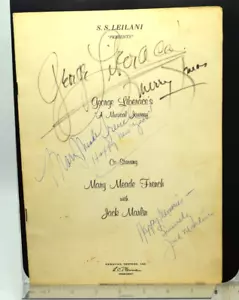 1958 S.S. LEILANI George Liberace Mary Meade French Signatures and more read - Bild 1 von 10