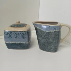 Westbury Court Joseph Abboud Indigo Sugar Bowl & Creamer Set - Picture 1 of 13