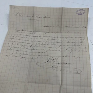 ORIGINAL Envelope Letter Stamp Ephemera Zacatecas Mexico Mexico 1870s - Picture 1 of 4