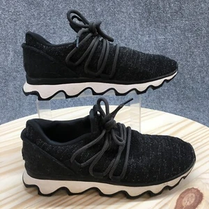 Sorel Shoes Womens 7.5 Kinetic Impact Lace Low Sneakers NL3227-011 Black Fabric - Picture 1 of 17