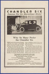 Pubblicità stampa vintage 1920 CHANDLER sei coupè automobile effimera anni 20 - Foto 1 di 1