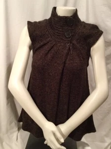Womens/Junior No Boundaries Small Sleeveless Vest Sweater Brown Flecked - Picture 1 of 7