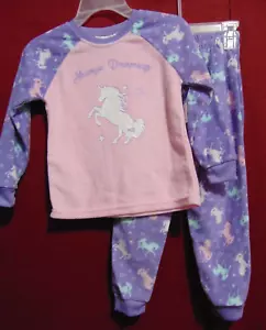 Unicorno ALWAYS DREAMING misura 12m pile morbido 2 pz. Set Pigiama RESISTENTE ALLA FIAMMA - Foto 1 di 5