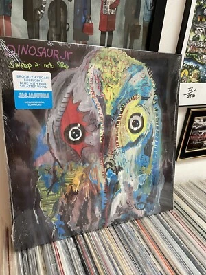 Dinosaur Jr Sweep it Into Space Exclusive Blue Pink Splatter Colored Vinyl LP  - Image 1 of 3