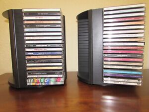 Vintage Laserline 80 CD Rotating Storage Tower Rack Case Carousel  CD Holder