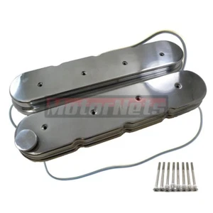 Chevy LS1 LS2 LS3 LS6 LS7 Cast Aluminum Valve Covers w/o Coil Mounts Billet Rail - Bild 1 von 2