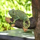 Resin Chameleon Figurine Lizard Figure Garden Tree Decoration Ornament