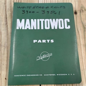 Manitowoc 3900 Parts Manual Serial # 39561 Genuine OEM Pre-owned Free Shipping - Picture 1 of 6